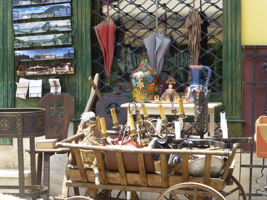 Flohmarkt-Idylle in Visegrad