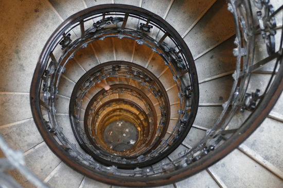 Beim Abstieg bekommt man leicht einen Drehwurm...