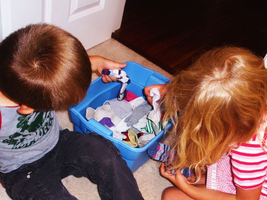 Socken selber zusammengerollt