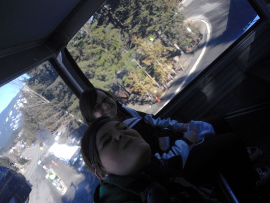 audrey and me in the lift