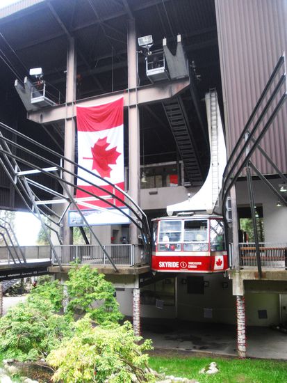 mit der ersten "Massengondel" gings hinauf