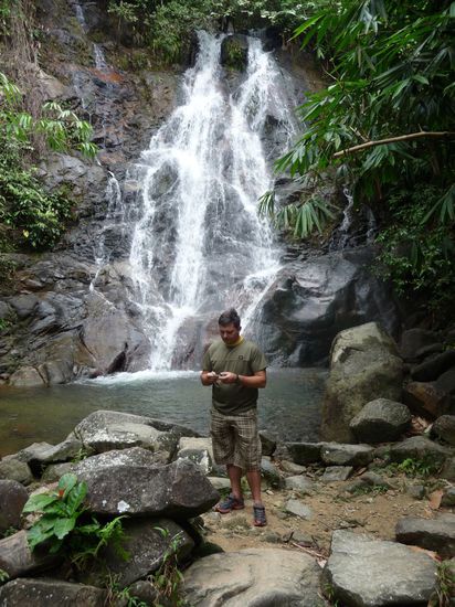 Wasserfall Nummer 2 mit Jan