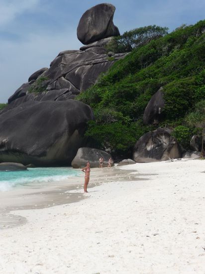 hier waren wir noch fast allein auf der Insel