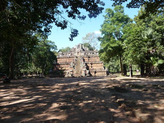 mitten im Dschungel tauchen auf einmal die einzelnen Tempel auf