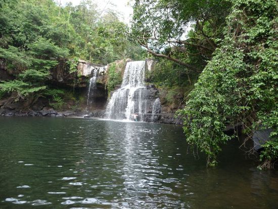 ganz hinten das kleine Menschlein hinterm Wasserfall ist Jan