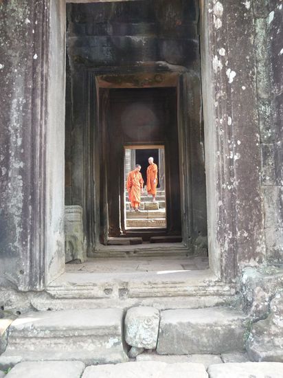 Mönche im Bayon