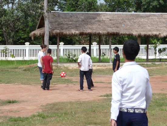 beim Fußballspielen