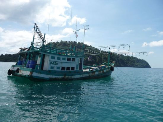 unser Speedboat nein ein Squidfischer