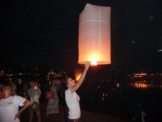Dani beim Ballon starten