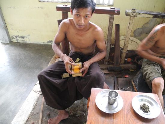 Blattgoldherstellung