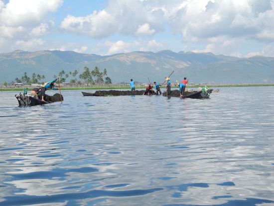 auf dem Inle Lake