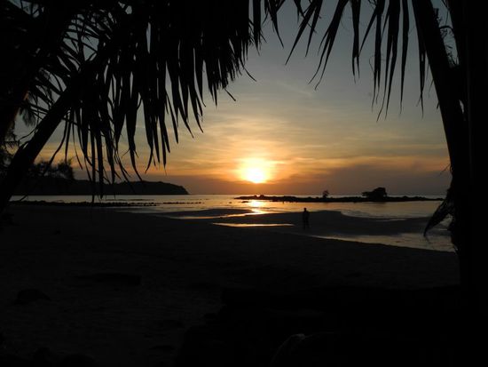 kitschig schöner Sonnenuntergang