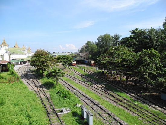 der Hauptbahnhof von Yangon