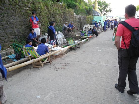 Träger warten auf Kundschaft