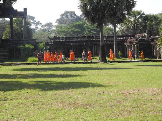 Mönche in Angkor Wat