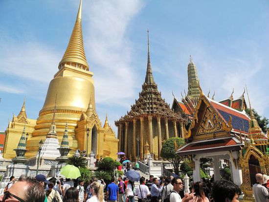 auf dem Gelände des Wat Pra Keo