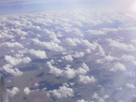 Bild vom Flugzeug aus.