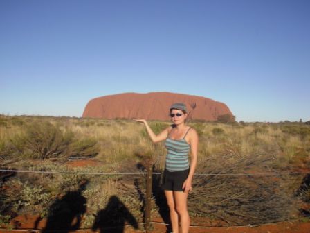 Ayers Rock gegen 5 Uhr abends.
