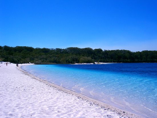 So sieht Fraser Island bei Schönwetter aus...