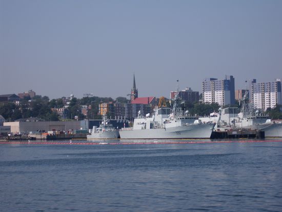 der Hafen von der Dartmouth-Seite aus gesehen