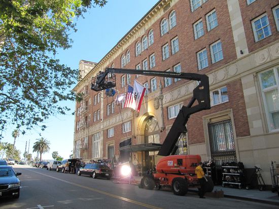 auf dem Rückweg kamen wir noch an Dreharbeiten vorbei!