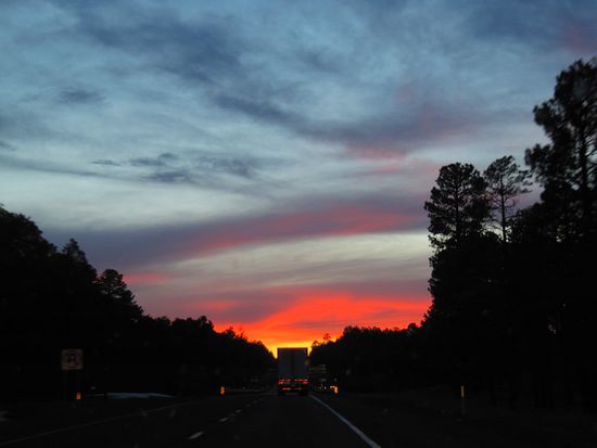 Sonnenuntergang on the road