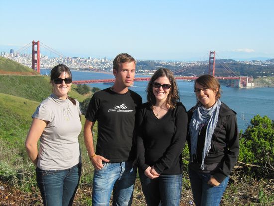 Melissa, Andi, Andrea und ich vor der Golden Gate 