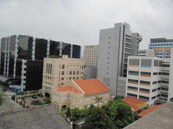 Blick aus dem Hostel-Fenster