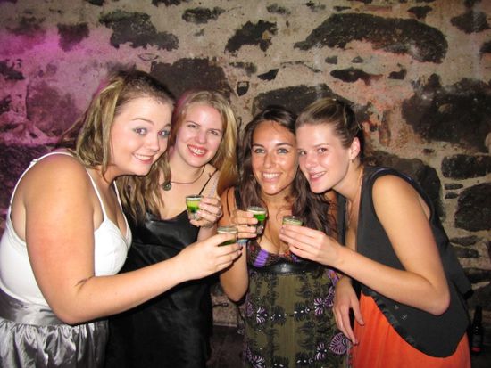 Mel, Nicole, ich und Zoe