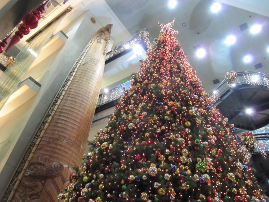 Christbaum im unteren Teil des Skyteowers