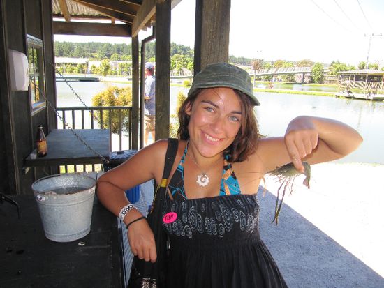 Und rein in den Kochtopf - keine Gnade (Vegetarierin bin ich offensichtlich keine)