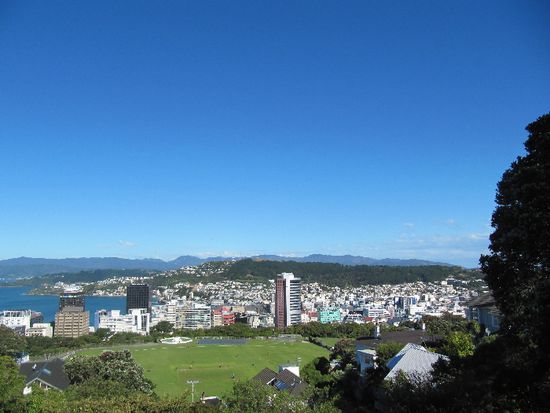 Ausblick vom botanischen Garten