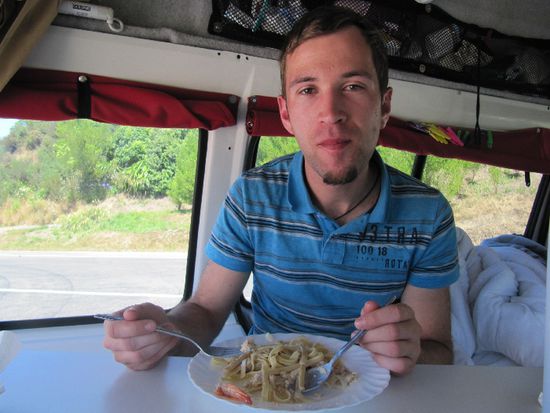 Thunfischspaghetti mmmh, mit Garnelen...lecker