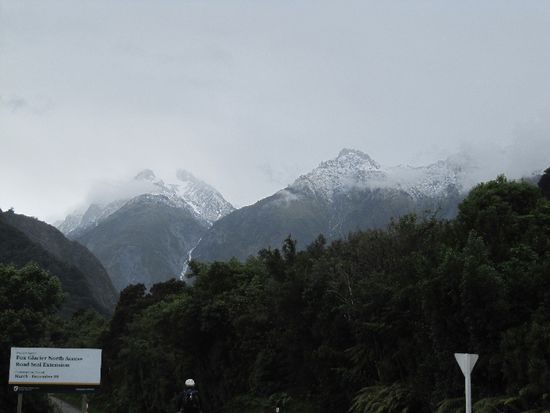Fox Glacier im Nebel