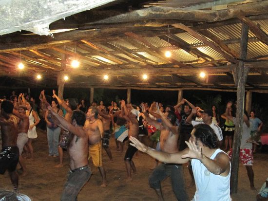 die Männer bei der Tanzprobe