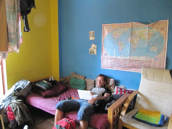 Unser Zimmer...hach schön, blaue Wände