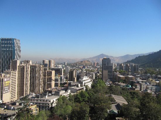 Aussicht vom Cerro Santa Lucia morgens