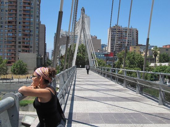 FußgängerInnenbrücke zurück nach Downtown