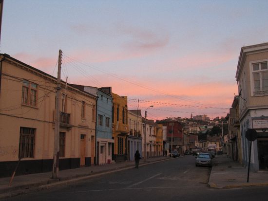 bei Sonnenuntergang raus in die Stadt