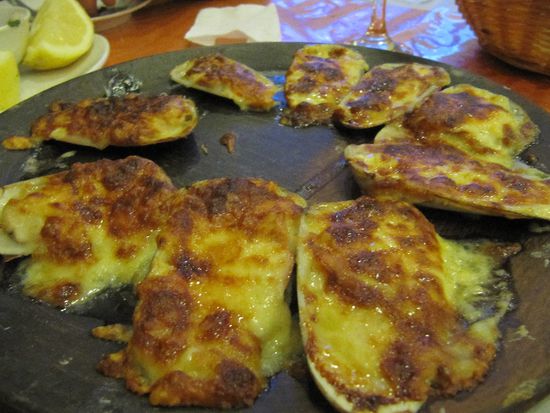 mmmh, Muscheln mit Käse überbacken als Vorspeise