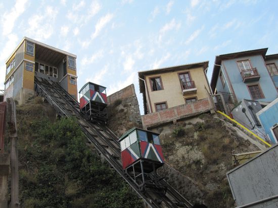 einmal mussten wir natuerlich auch mit dem Lift fahren fuer heisse 100 Peso = 14 cent