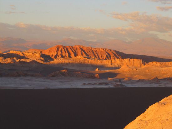 Sonnenuntergang im valle de la luna