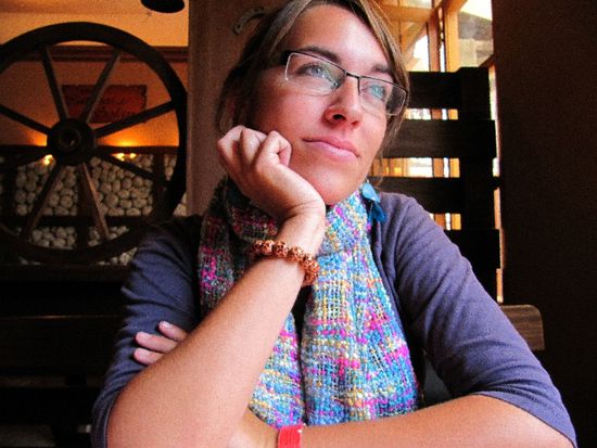 Warten auf das Jack Daniels Steak  ....mit Alpacaschal