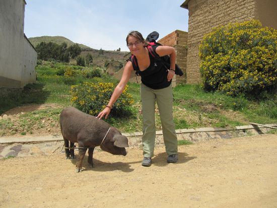 und ich muss natuerlich gleich ein Foto mit ihr machen 
