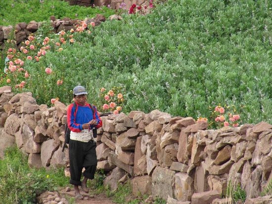 unterwegs begegnen einer immer wieder: strickende Männer
