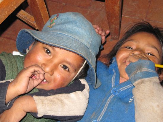 Gonzalo und seine Schwester Lourdes, die Süßen