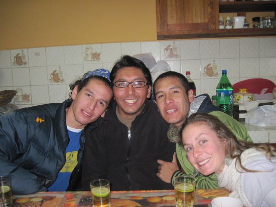 Richi, hmmm Marco glaub ich, Juanca und Laura