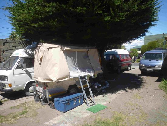 Unser "Campingplatz" in Punta Arenas