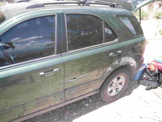 Hier habe ich gestreift