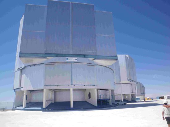 Einer der 4 großen Spiegel - in der Nacht werden die Klappen geöffnet und los geht´s